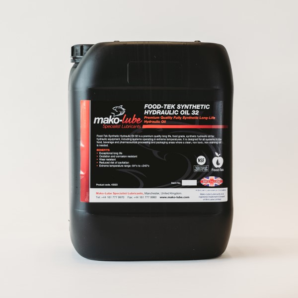 FoodTek Synthetic Hydraulic Oil Food Grade Lubricant MakoLube
